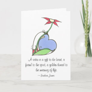 Een zuster is een gift aan het hart… kaart