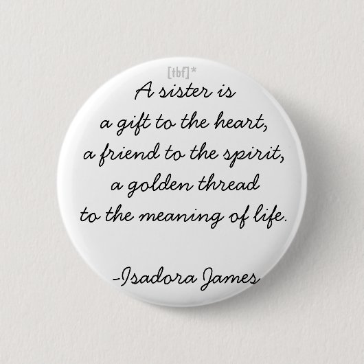 Een zuster ronde button 5,7 cm (Voorkant)