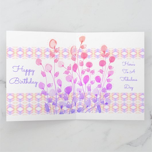 Een zuster verjaardag groeten kaart (Binnen)