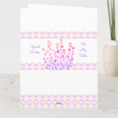 Een zuster verjaardag groeten kaart (Achterkant)