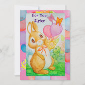 Een zuster's Birthday Greetings Card Feestdagenkaart (Voorkant)