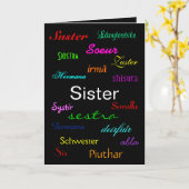 "Een zuster's Birthday"-Kaart - Kaart (Gele Bloem)