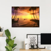 Een zwaai op zonsopgang poster (Thuiskantoor)