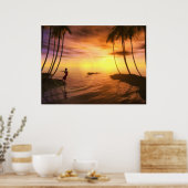 Een zwaai op zonsopgang poster (Keuken)