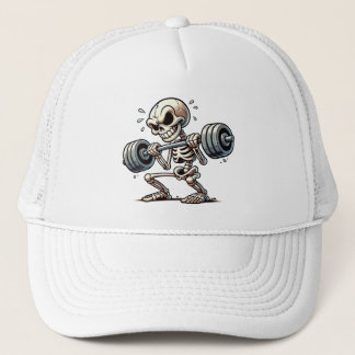 Een zwaar skelet dat werkt trucker pet