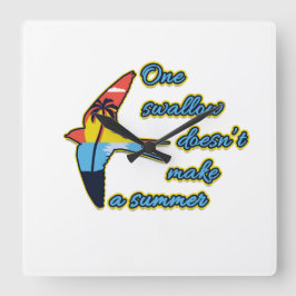 Eén zwaluw maakt nog geen zomer vierkante klok