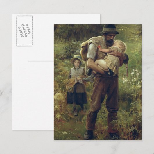 Een zware last briefkaart (Voorkant / Achterkant)