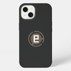 een zwart en bruin logo met de letter 9 iPhone 13 hoesje