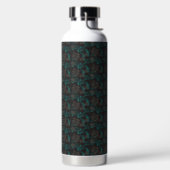 Een zwart en groen patroon met een zwarte achtergr waterfles (Links)