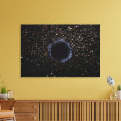 Een zwart gat in een wereldwijd cluster canvas afdruk (Insitu (Woonkamer))