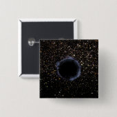 Een zwart gat in een wereldwijd cluster vierkante button 5,1 cm (Voorkant /achterkant)