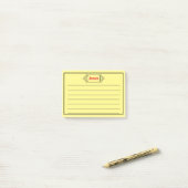 Een zwart  gepatenteerde titel Afbeelding Post-it® Notes (Op bureau)