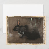 Een zwart konijn | Joseph Crawhall (Voorkant / Achterkant)