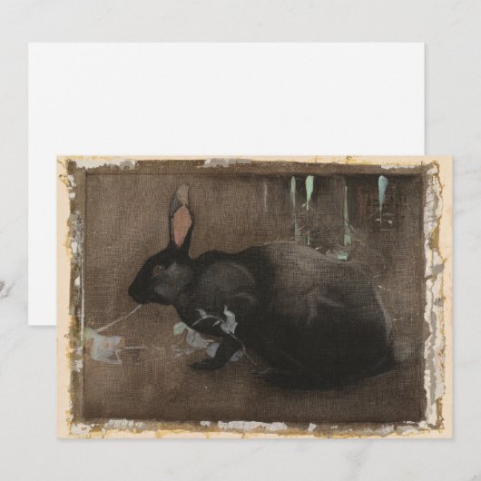 Een zwart konijn | Joseph Crawhall (Voorkant / Achterkant)