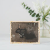 Een zwart konijn | Joseph Crawhall Briefkaart (Staand voorkant)