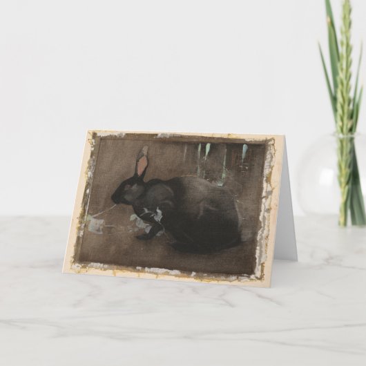 Een zwart konijn | Joseph Crawhall Kaart (Voorkant)