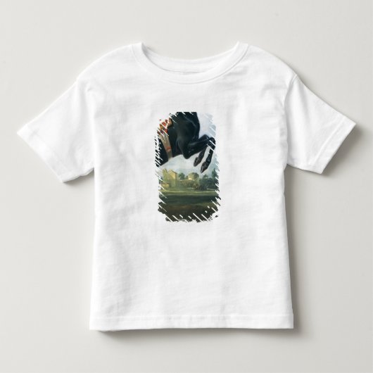 Een zwart paard dat de Courbette uitvoert Kinder Shirts (Voorkant)