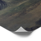 Een zwart paard dat de Courbette uitvoert Poster (Hoek)