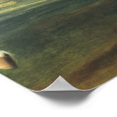 Een zwart paard dat de Courbette uitvoert Poster (Hoek)