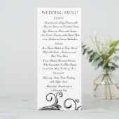 Een zwart Stropdas-gebeurtenis -Menu-Kaarten Menu (Staand voorkant)