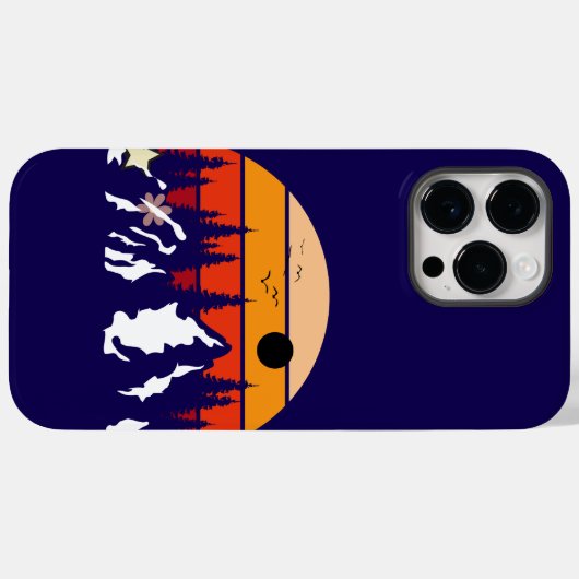 Een zwart uitzicht Case-Mate iPhone case (Achterkant (horizontaal))