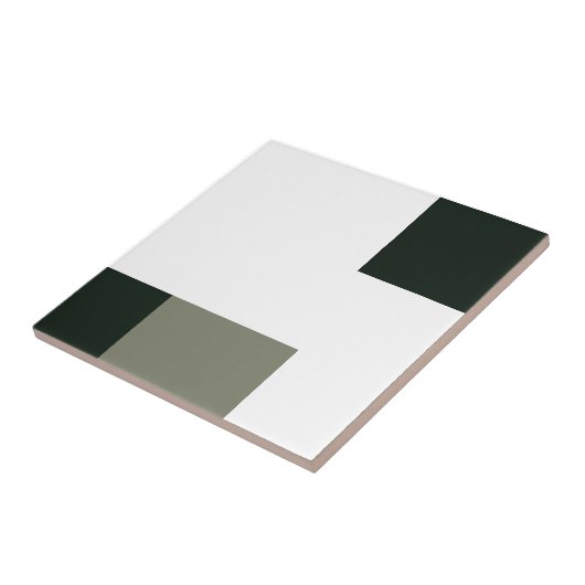 Eén zwart vierkant, klein (4,25 x 4,25 inch) tegeltje (Zijkant)