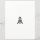 Een zwart-wit afbeelding van een  ontwerp (Achterkant)