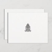 Een zwart-wit afbeelding van een  ontwerp briefkaart (Voorkant / Achterkant)