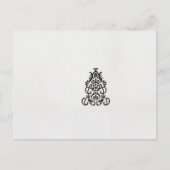 Een zwart-wit afbeelding van een ontwerp briefkaart (Voorkant)