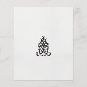 Een zwart-wit afbeelding van een ontwerp flyer