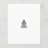 Een zwart-wit afbeelding van een  ontwerp flyer (Achterkant)