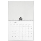 Een zwart-wit afbeelding van een  ontwerp kalender (Jan 2026)