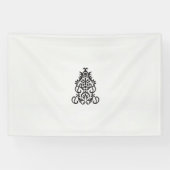 Een zwart-wit afbeelding van een  ontwerp spandoek (Horizontaal)