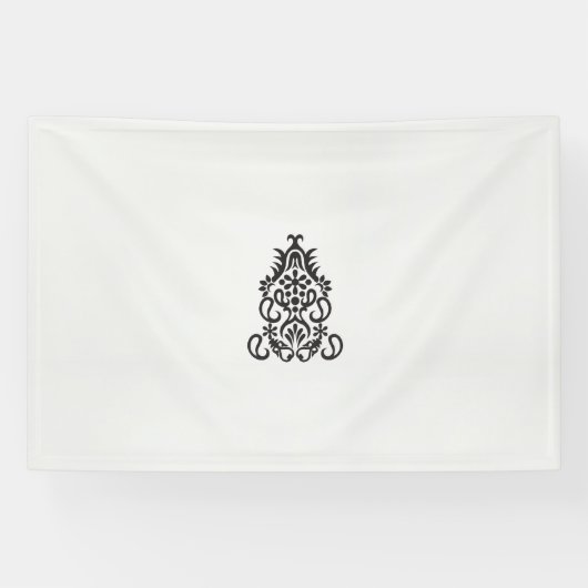 Een zwart-wit afbeelding van een  ontwerp spandoek (Horizontaal)