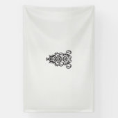 Een zwart-wit afbeelding van een  ontwerp spandoek (Verticaal)