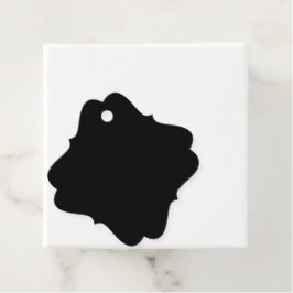 Een zwart-wit foto bedankjes labels