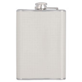 Een zwart-wit foto van een man in pak en stropdas heupfles (Achterkant)