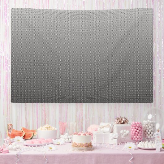 Een zwart-wit foto van een muur spandoek (Feest)