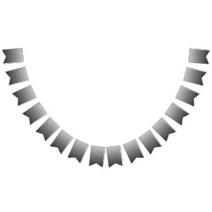 Een zwart-wit foto van een muur vlaggetjes