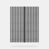 Een zwart-wit foto van een patroon acryl bord (Voorkant)