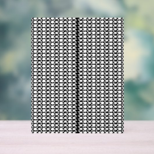 Een zwart-wit foto van een patroon acryl bord (Neutraal)