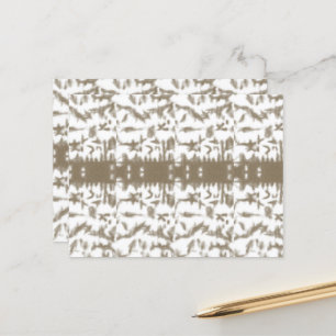 Een zwart-wit foto van een patroon briefkaart