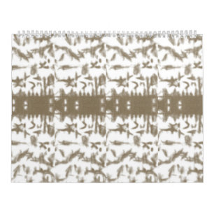 Een zwart-wit foto van een patroon kalender