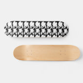 Een zwart-wit foto van een patroon persoonlijk skateboard (Horizontaal)