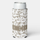 Een zwart-wit foto van een patroon seltzer blikjeskoeler (Seltzer Achterkant)