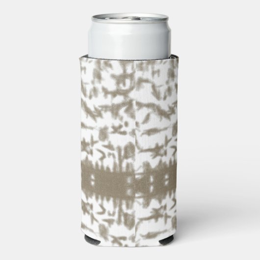 Een zwart-wit foto van een patroon seltzer blikjeskoeler (Seltzer Achterkant)