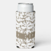 Een zwart-wit foto van een patroon seltzer blikjeskoeler (Seltzer Voorkant)