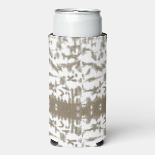 Een zwart-wit foto van een patroon seltzer blikjeskoeler (Seltzer Voorkant)