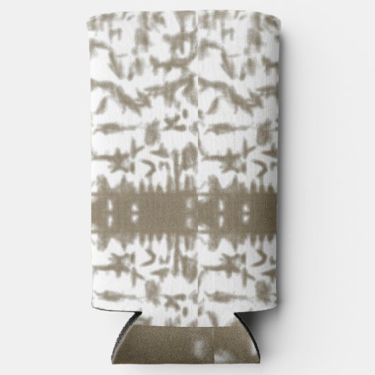 Een zwart-wit foto van een patroon seltzer blikjeskoeler (Voorkant)