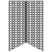 Een zwart-wit foto van een patroon vlaggetjes (Tweede vlag)